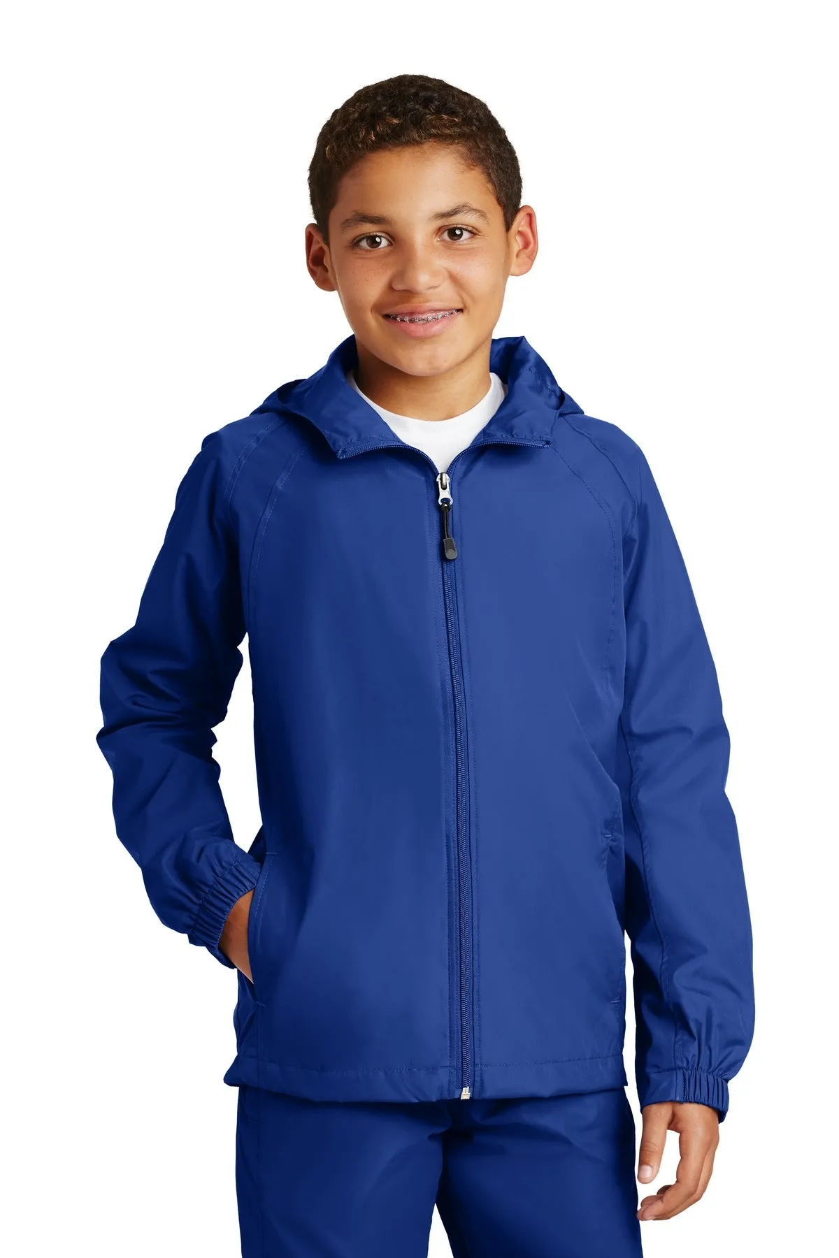 Sport-Tek® Youth Hooded Raglan Jacket. YST73