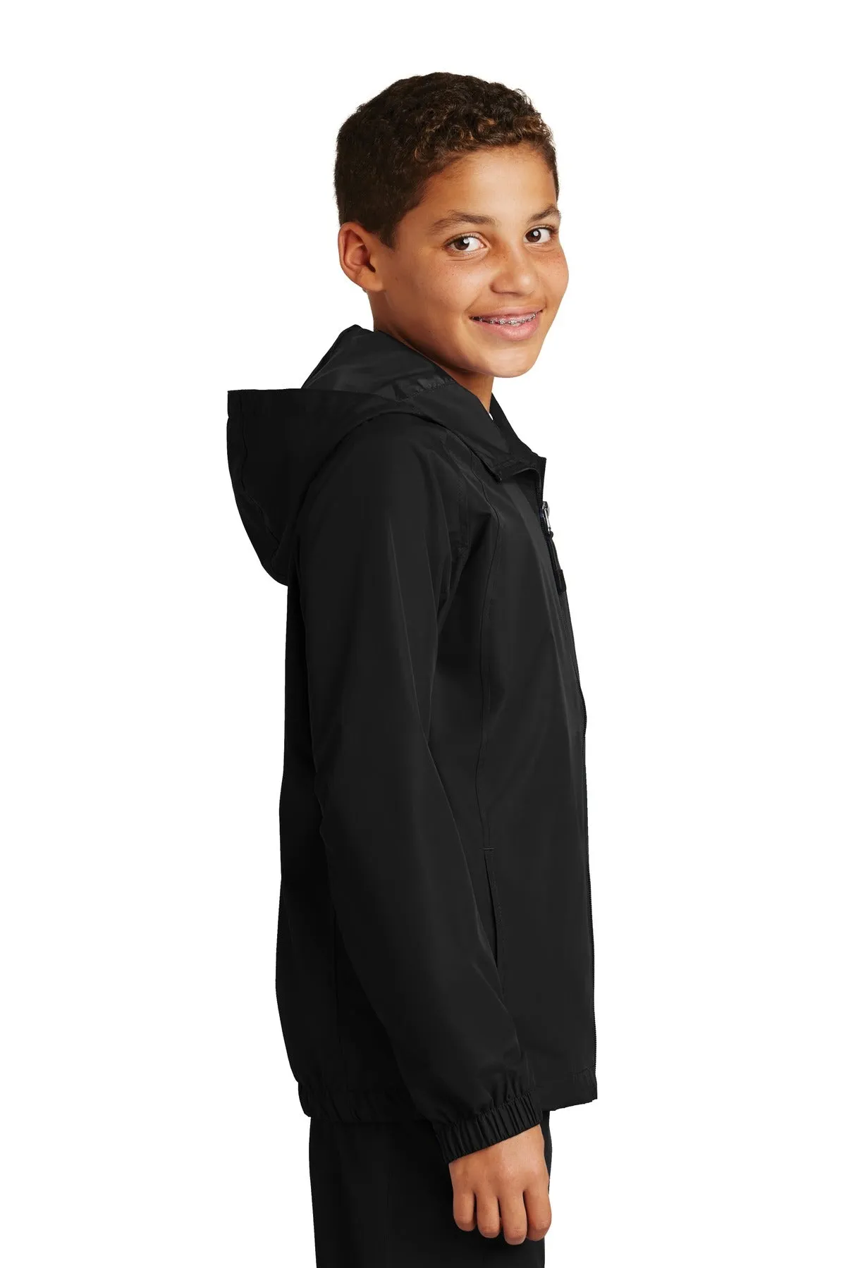 Sport-Tek® Youth Hooded Raglan Jacket. YST73