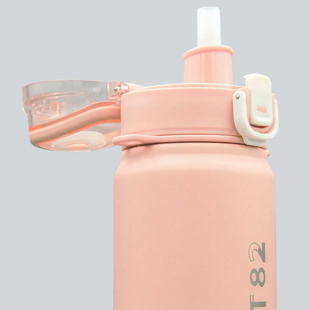 Sports Water Bottle Double Wall Vacuum Insulated Stainless Steel Water Bottle with Straw Spout Wide mouth Lid Strainer