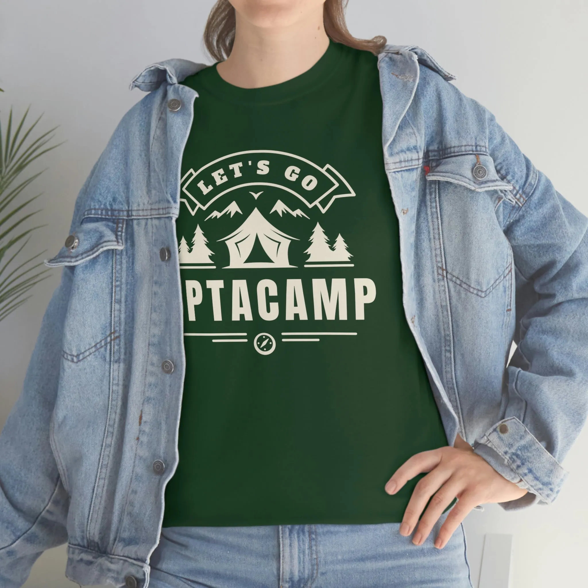 Uptacamp Camping Cotton Tee - The T-Shirt for Hikers, Backpackers and vacationers. Upta Camp for a Relaxing Time Away