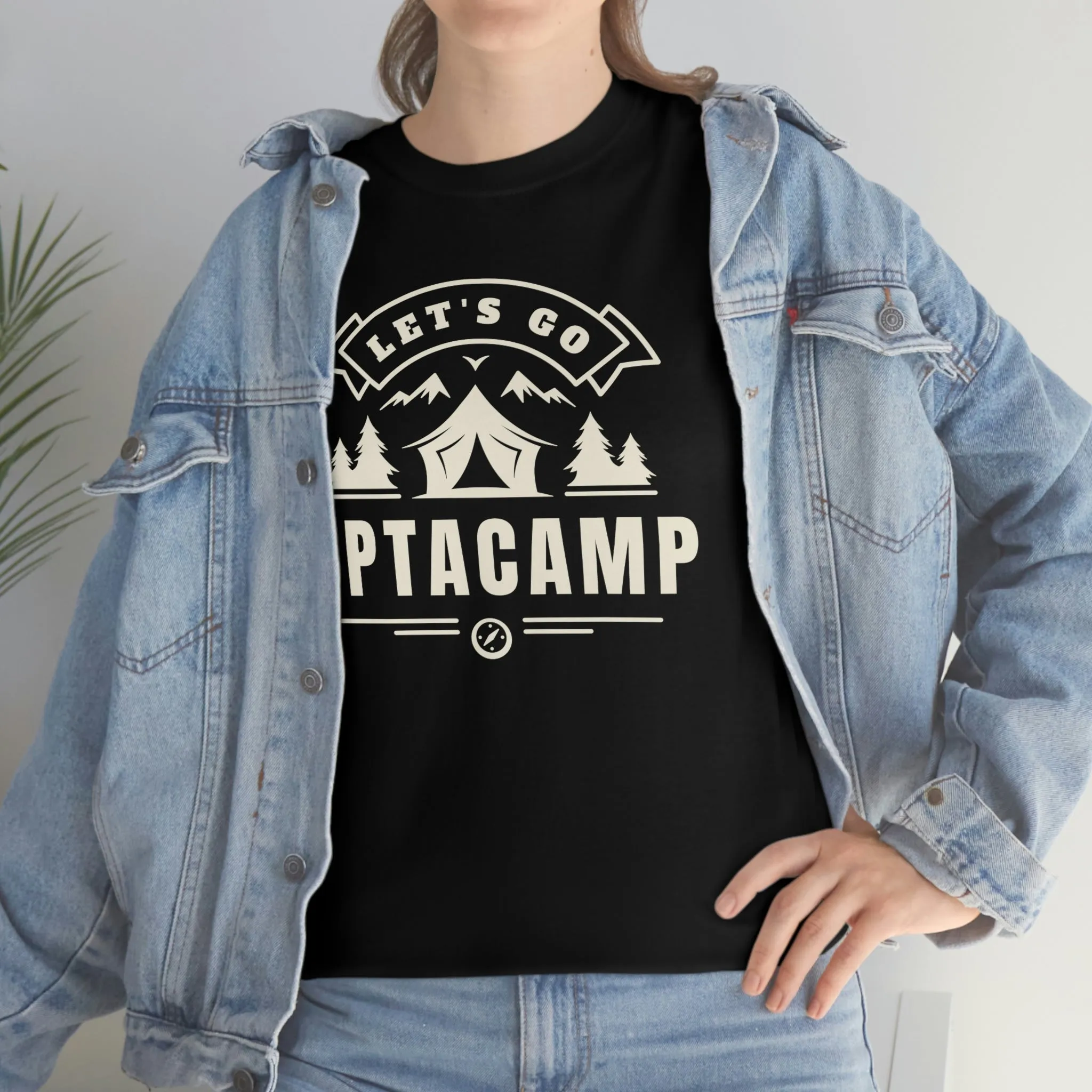 Uptacamp Camping Cotton Tee - The T-Shirt for Hikers, Backpackers and vacationers. Upta Camp for a Relaxing Time Away