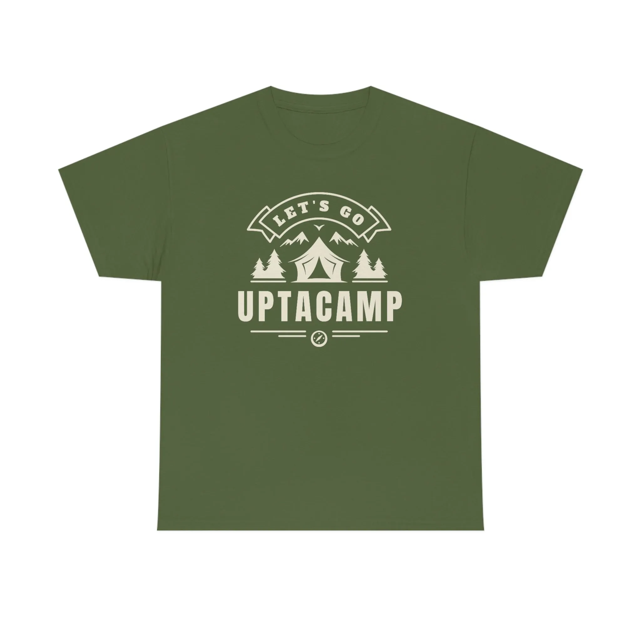 Uptacamp Camping Cotton Tee - The T-Shirt for Hikers, Backpackers and vacationers. Upta Camp for a Relaxing Time Away