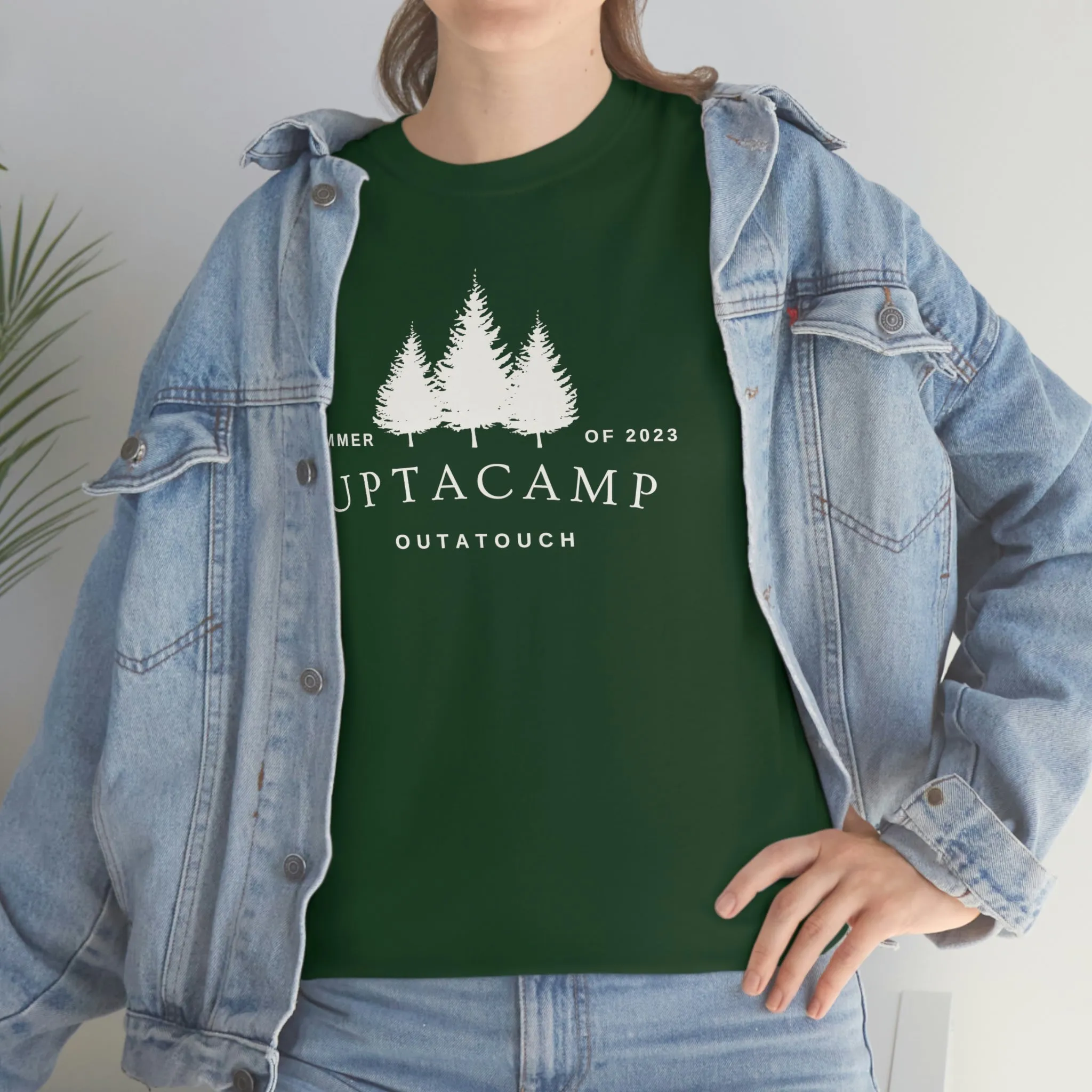 Uptacamp Outatouch Camping Cotton Tee - The T-Shirt for Hikers, Backpackers and vacationers. Upta Camp for a Relaxing Time Away