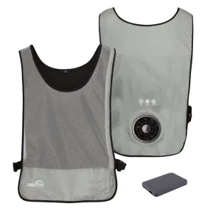 Venture Heat Unisex WindTech Single Speed Wearable Cooling Fan Vest with 3.7V Battery