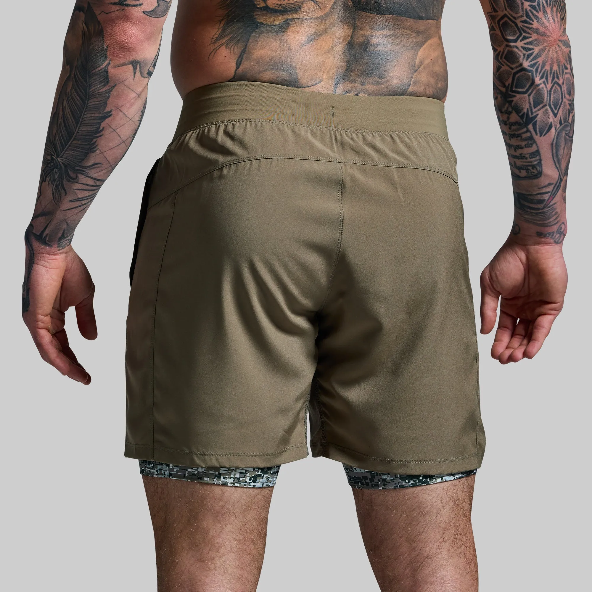 Versatile Short w/ Compression 7" (Digital Camo)