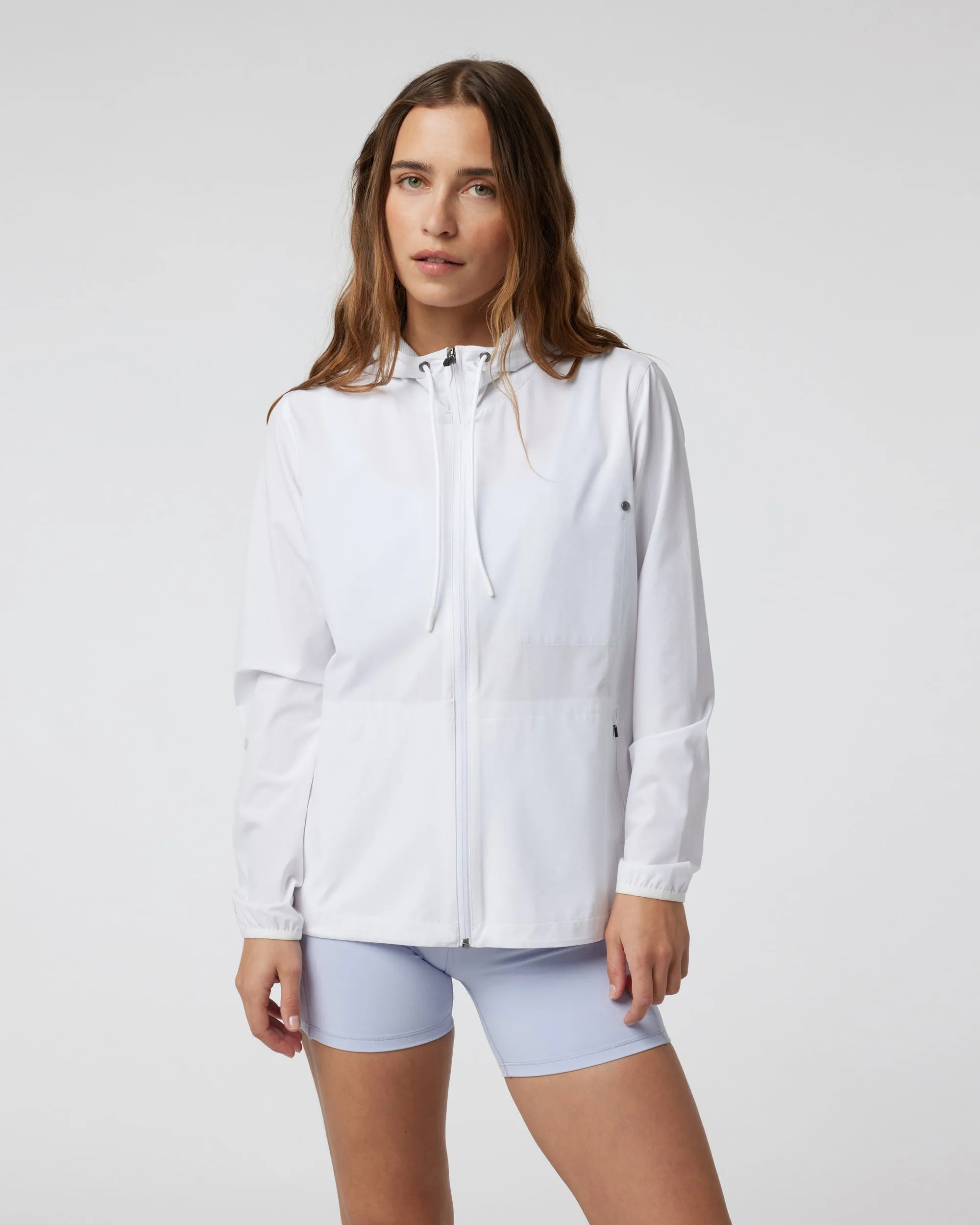 VUORI Womens Outdoor Trainer Shell - WHITE LINEN TEXTURE