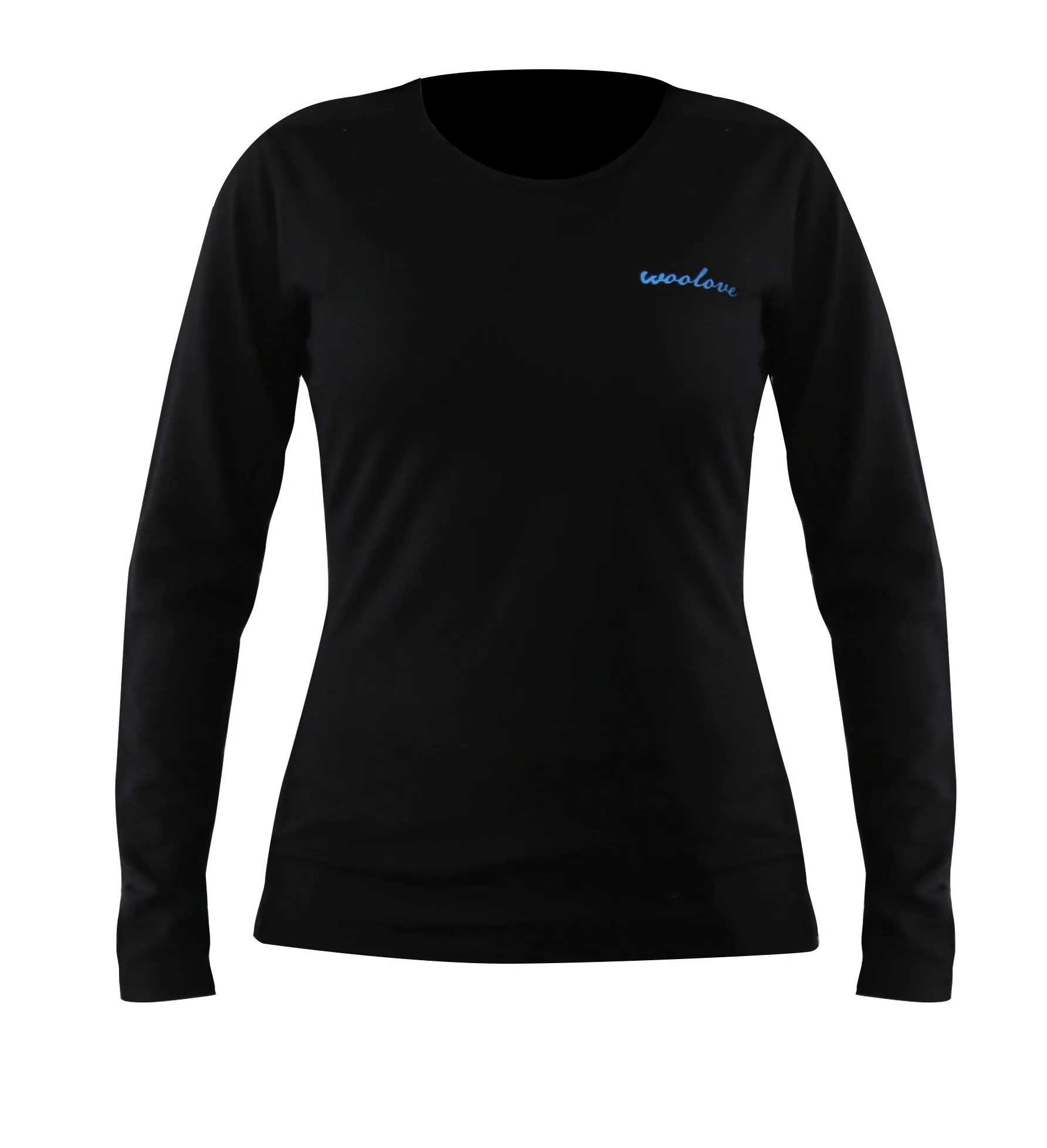 Women's 100% Merino Wool Base Layer Long Sleeve Crew Neck Shirt 190 GSM