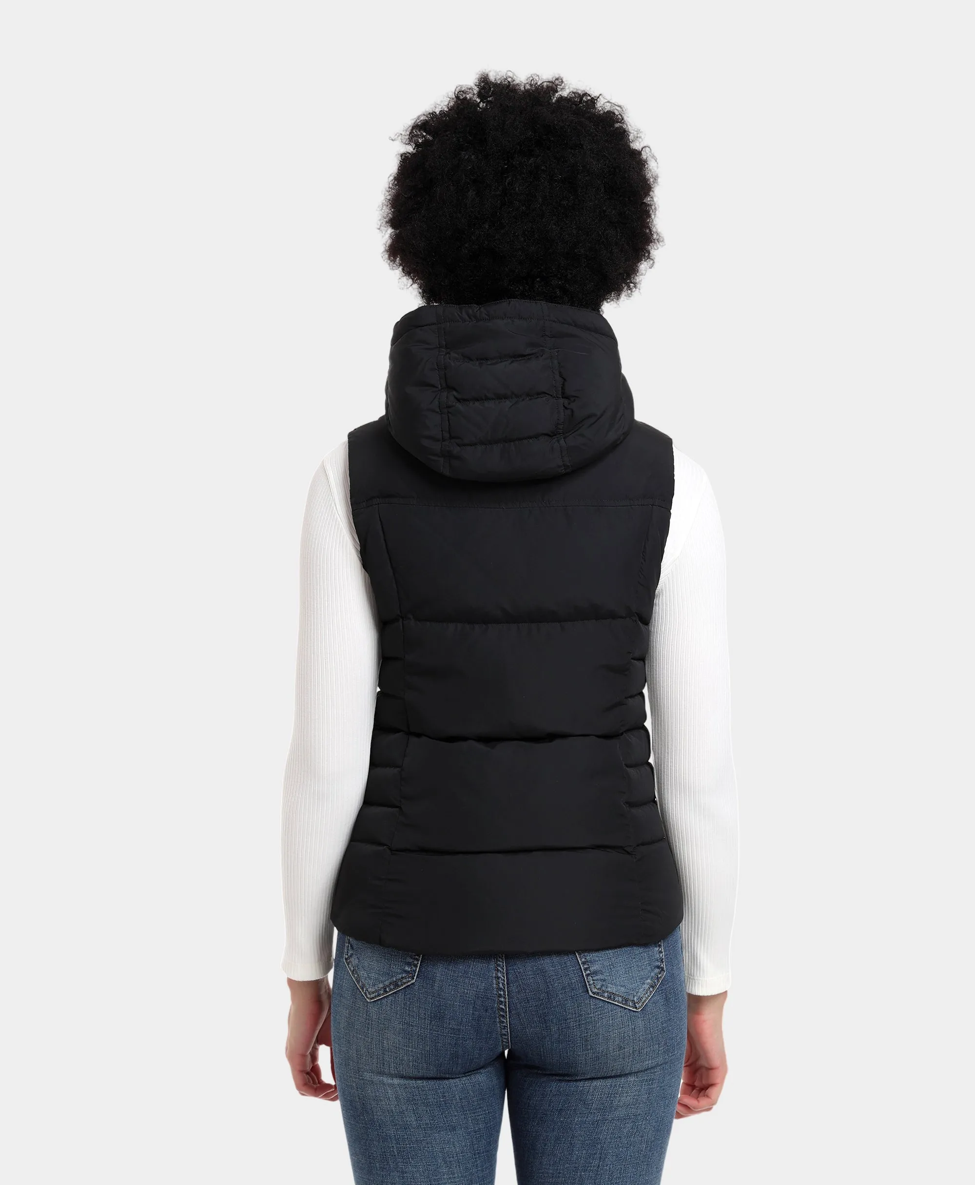 Women's Heated Down Vest - Black/Gray (Apparel Only)