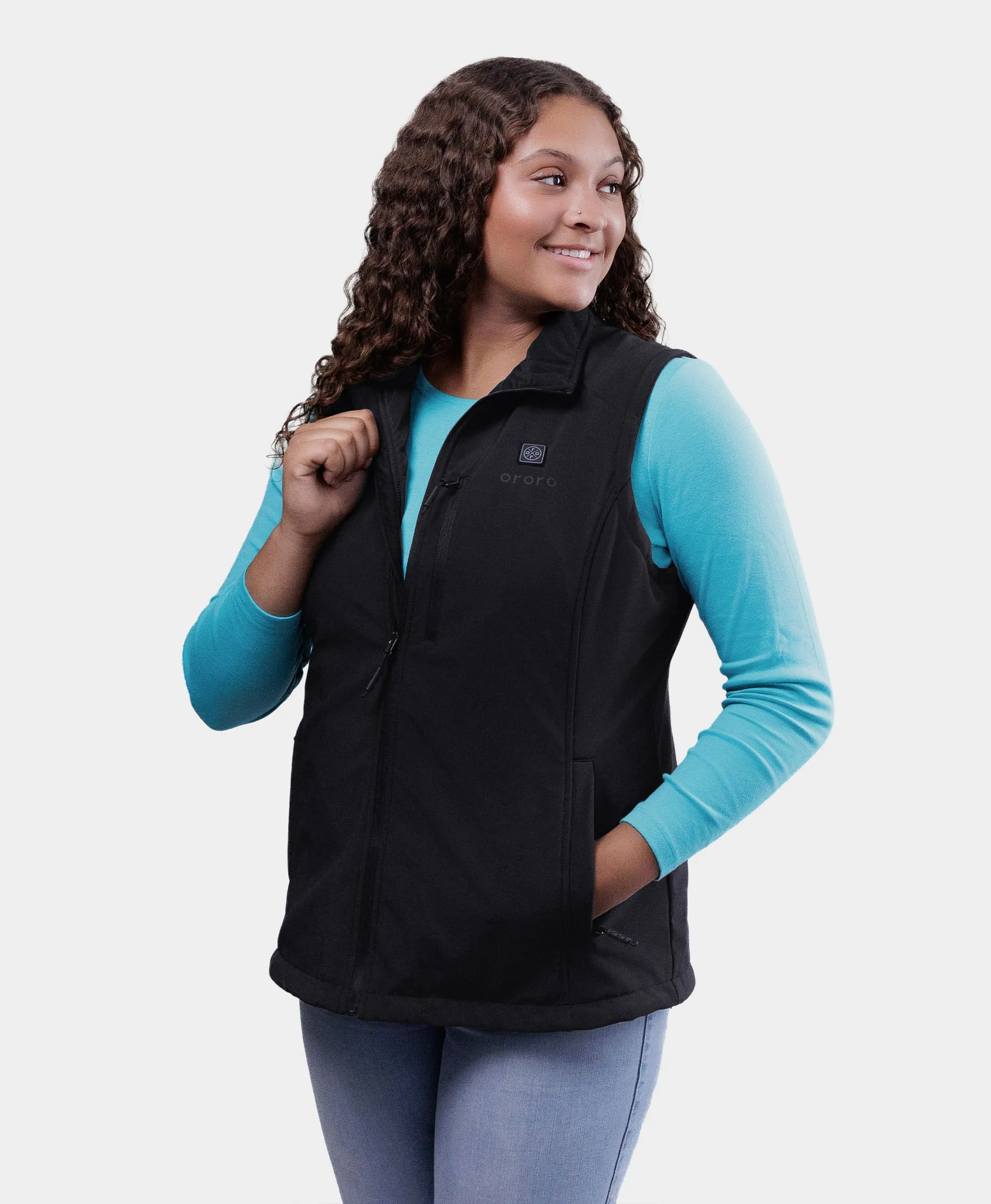 Women's Heated Softshell Vest - Lower Back Heating