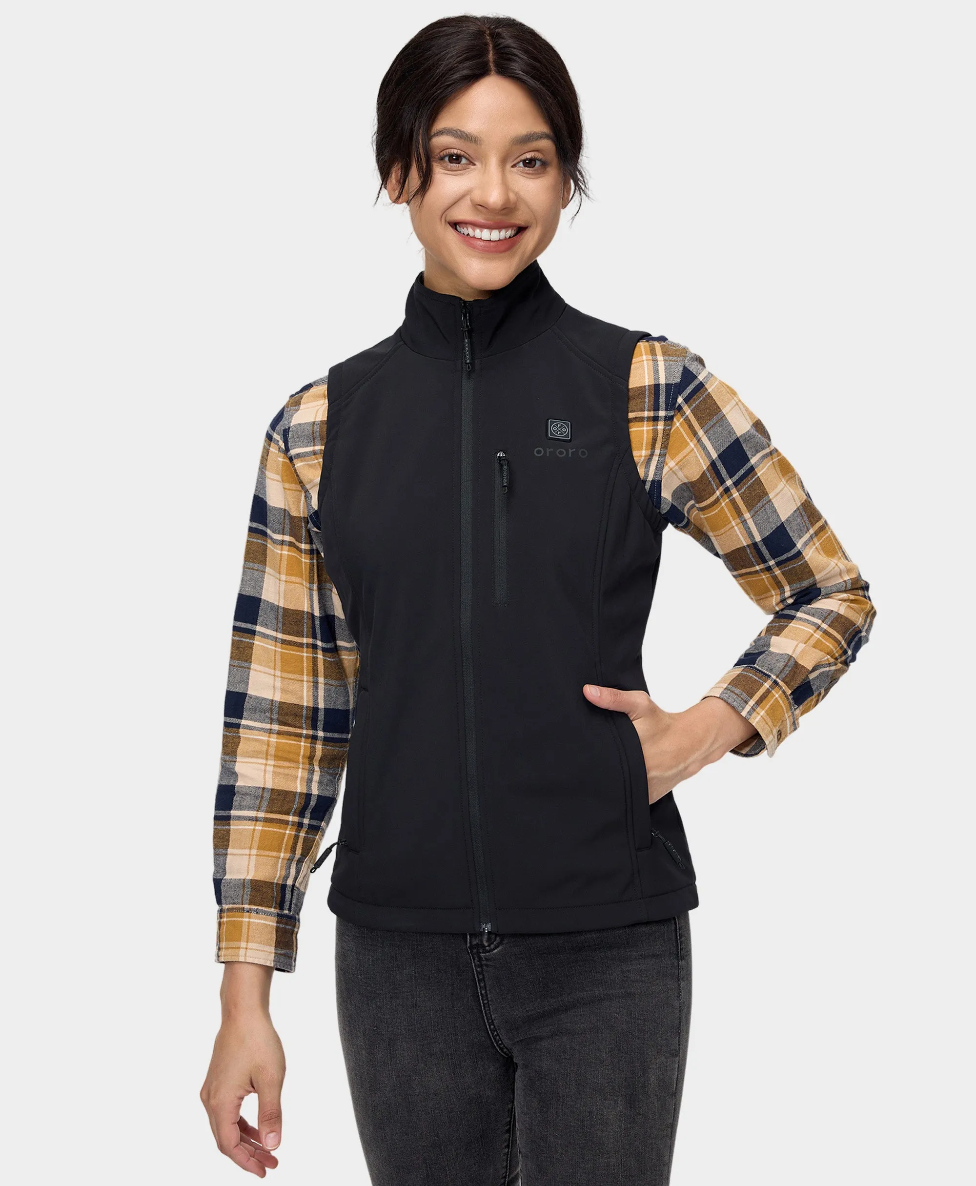 Women's Heated Softshell Vest - Lower Back Heating