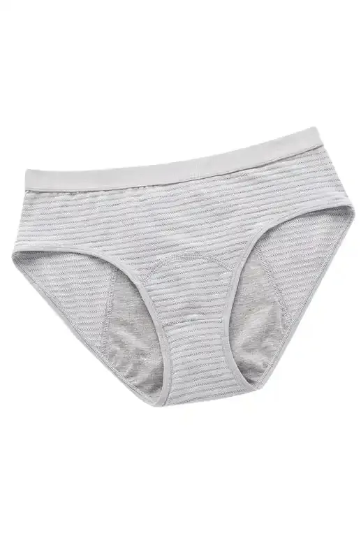 Women’s Striped Print Breathable Moisture Absorbent Period Panties